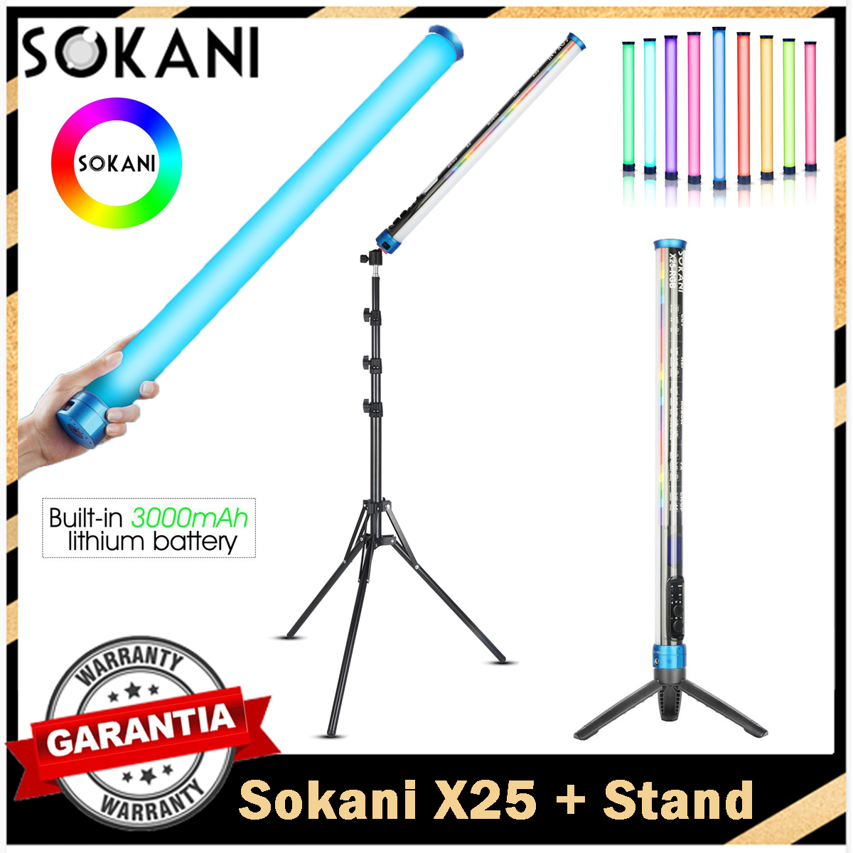 Photography Lighting Stick - Sokani X25 RGB светодиодный светильник для