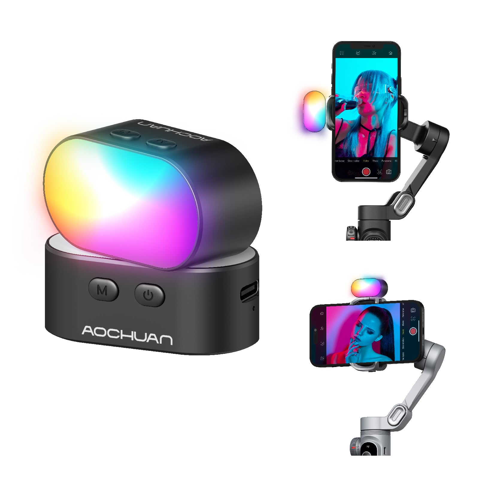 Torjim Rgb Photography Video Lighting - AOCHUAN RGB Магнитный заполняющий светильник для