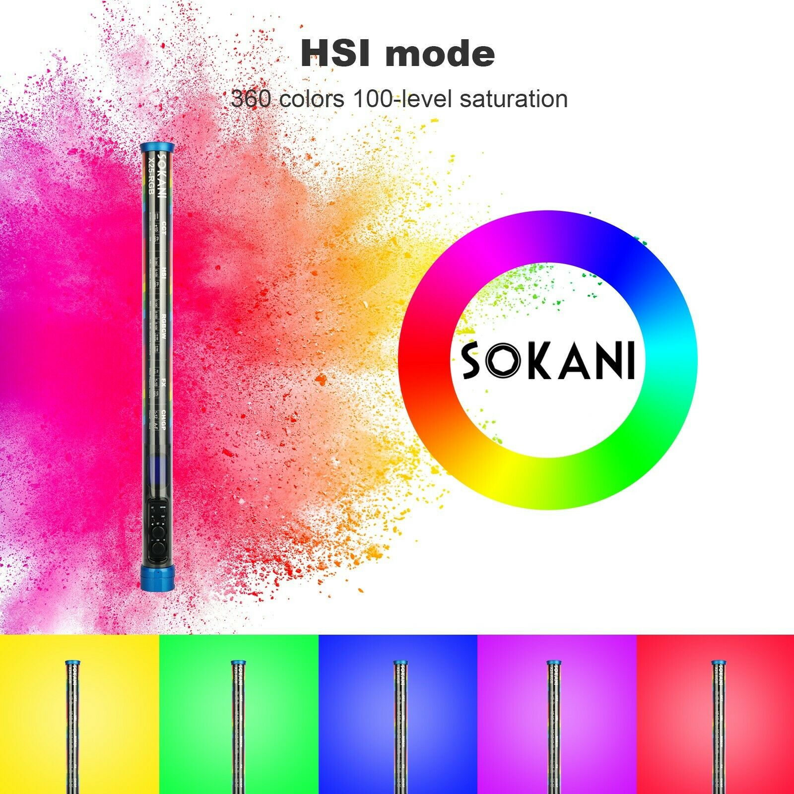 Sokani X25 RGB светодиодный св – обзор и цена Photography Lighting Stick